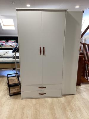 Lifetime kledingkast 100 cm 2 deuren + 2 laden wit excl. grepen