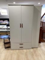 Lifetime kledingkast 100 cm 2 deuren + 2 laden wit excl. grepen