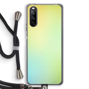 Minty mist pastel: Sony Sony Xperia 10 III Transparant Hoesje met koord