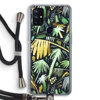 Tropical Palms Dark: OnePlus Nord N10 5G Transparant Hoesje met koord