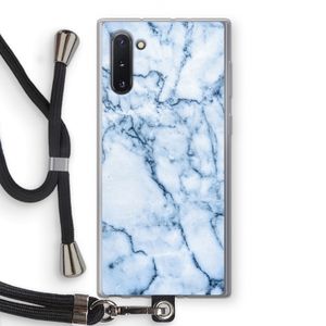 Blauw marmer: Samsung Galaxy Note 10 Transparant Hoesje met koord