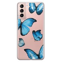 Samsung Galaxy S21 transparant hoesje - Vlinders