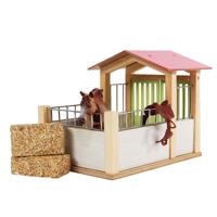 Kids Globe globe paardenbox hout 1:24 - thumbnail