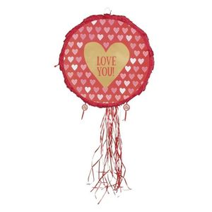 Liefde thema pinata hartjes rood 40 cm