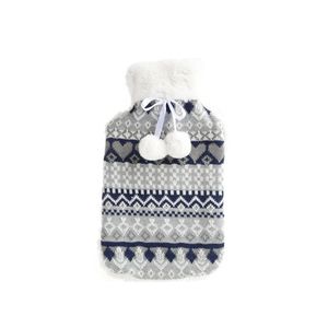 Winterse kruik grijs/blauw 2 ltr