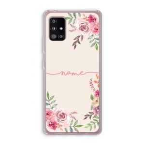 Rozen: Samsung Galaxy A51 5G Transparant Hoesje