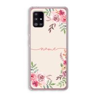 Rozen: Samsung Galaxy A51 5G Transparant Hoesje