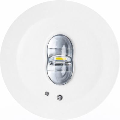 LED Noodverlichting - Pragmi Ponto - Inbouw - 1 Watt - 130 Lumen - Helder/Koud Wit 6500K - Zelfdiagnose 1 uur - IP20 - Wit - Kunststof