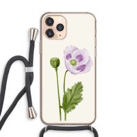 Purple poppy: iPhone 11 Pro Transparant Hoesje met koord