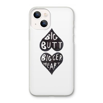 Big butt bigger heart: iPhone 13 mini Transparant Hoesje