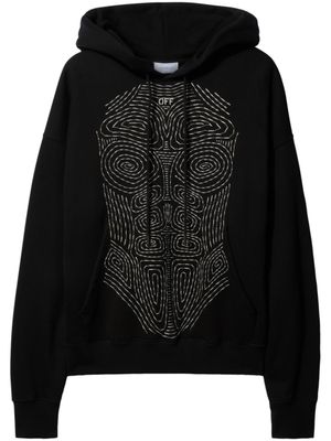 Off-White hoodie Body Stitch en coton - Noir