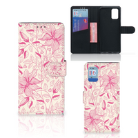 Samsung Galaxy A02s | M02s Hoesje Pink Flowers - thumbnail