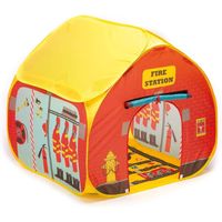 Pop It Up Brandweerstation - Speeltent met bedrukte Bodem - Snel opbouwen & afbreken door pop-up mechanisme - Voor jonge - thumbnail