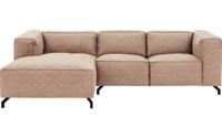 Goossens Bank Calvin bruin, micro leer, 2-zits, modern design