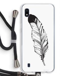 Pluim: Samsung Galaxy A10 Transparant Hoesje met koord