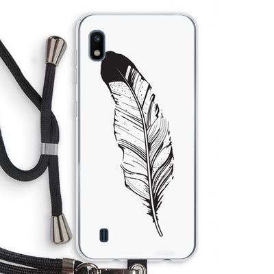 Pluim: Samsung Galaxy A10 Transparant Hoesje met koord
