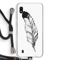 Pluim: Samsung Galaxy A10 Transparant Hoesje met koord
