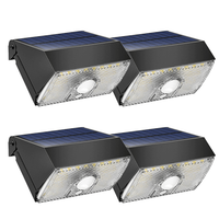 Solar Wandlamp Beam met schemer- en bewegingssensor op zonne-energie set van 4 stuks