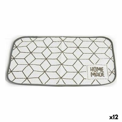 Placemat 33 x 0,3 x 48 cm Grijs Wit (12 Stuks)