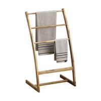 Handdoekenrek staand - acacia hout - 3 stangen - 81 x 45 x 34 cm