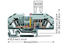 WAGO 282-698/281-449 Zekeringklem Spanveer 1 stuk(s) - thumbnail