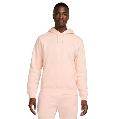 Nike Sportswear Club Fleece Hoodie Lichtroze Wit Nike Sportswear Club Fleece Hoodie Lichtroze Wit