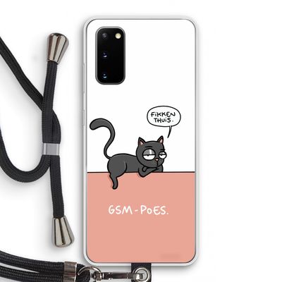 GSM poes: Samsung Galaxy S20 Transparant Hoesje met koord