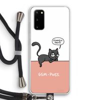 GSM poes: Samsung Galaxy S20 Transparant Hoesje met koord