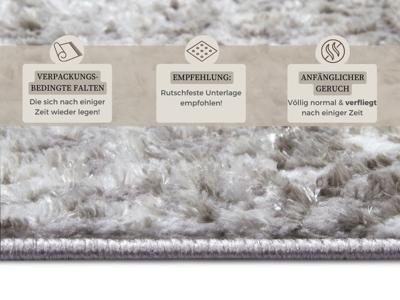Hanse Home - Shine Design Carpet Style Grey Beige - 57x90 cm