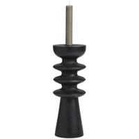 Leen Bakker - Kandelaar Paula - 28xØ10 Cm - Hout - Zwart