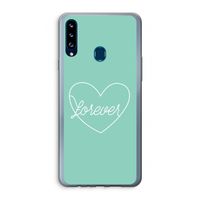 Forever heart pastel: Samsung Galaxy A20s Transparant Hoesje