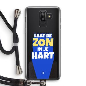 Laat de zon in je hart: Samsung Galaxy J8 (2018) Transparant Hoesje met koord