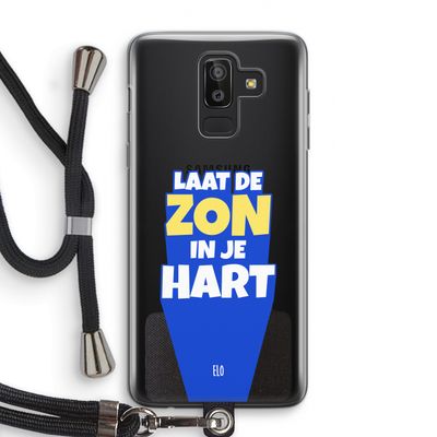 Laat de zon in je hart: Samsung Galaxy J8 (2018) Transparant Hoesje met koord