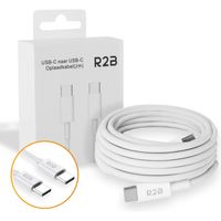 R2B® USB-C naar USB-C Kabel - 2 Meter - Extra stevig - USB-C oplader - thumbnail