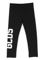 Gcds Kids legging en coton à logo imprimé - Noir