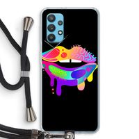 Lip Palette: Samsung Galaxy A32 4G Transparant Hoesje met koord