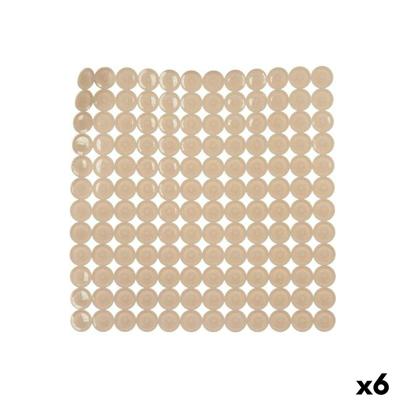 Antislipmat voor in de douche Berilo Beige PVC 54 x 54 x 1 cm 6 x 55 x 6 cm (6 Stuks)