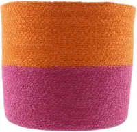 van der Leeden plantenmand seagrass 7x8cm pink/orange