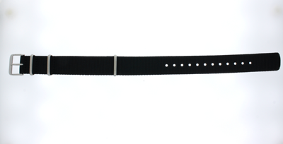 Horlogeband Seiko 4R35-05A0 / SRPG09J1 / L0LL011J0 Nylon/perlon Zwart 20mm