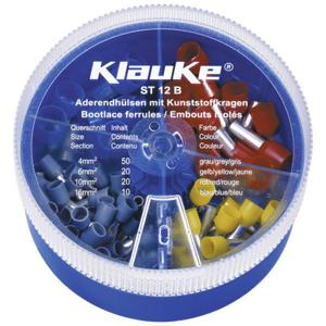 Klauke ST12B Assortiment adereindhulzen 4 mm², 6 mm², 10 mm², 16 mm² Deels geïsoleerd Grijs, Geel, Rood, Blauw 100 onderdelen