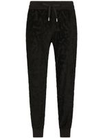 Dolce & Gabbana pantalon de jogging à logo en jacquard - Noir