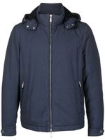 Moorer Albini-PUM padded hooded jacket - Bleu - thumbnail