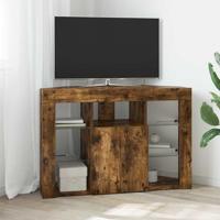 Hoek LED TV Kast Gerookt eiken 105 x 40 x 68 cm Bewerkt hout