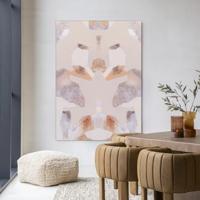 Urban Cotton Wandkleed 'Sand Fox' 145 x 190cm in Frame - black