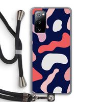 Memphis Shapes Pink: Samsung Galaxy S20 FE / S20 FE 5G Transparant Hoesje met koord