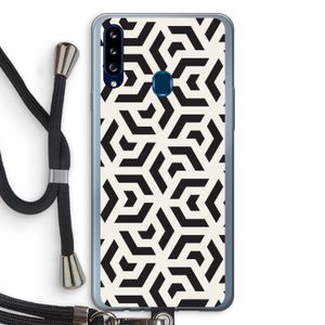 Crazy pattern: Samsung Galaxy A20s Transparant Hoesje met koord