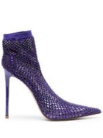 Le Silla bottines Gilda 115 mm en mesh - Violet - thumbnail