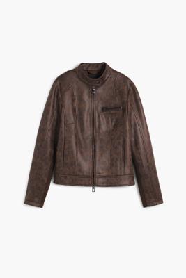 Mao-kraag jack - BROWN - S