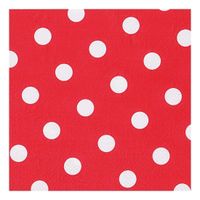 20x Servetten 40 x 40 cm rood met witte stippen