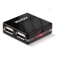 USB-HUB LINDY 42742 Zwart